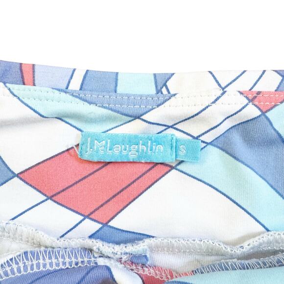 J. McLaughlin Catalina Cloth Tennis Swing Circle Skirt Geometric Design Small S - Picture 5 of 11